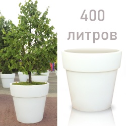 Кашпо уличное  "GURIAN Classic" 1200" цвет - белый. Озеленение парка.