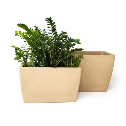 Вазон прямоугольный "800" коричневый камень